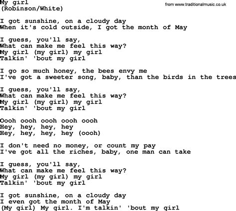 my girl lyrics